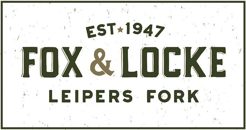 A logo for fox & locke 's butchers