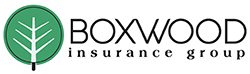 A black and white image of the logo for boxwell insurance.