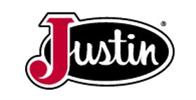 A black and red logo for justin 's